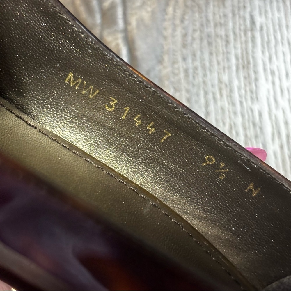 Stuart Weitzman Tortoise Shell Patten Leather Hee… - image 5